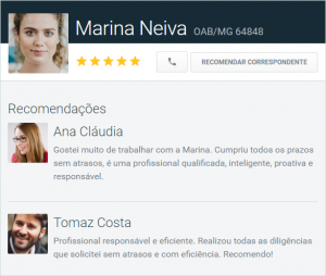 Juris Correspondente - Novas Funcionalidades - Recomendações