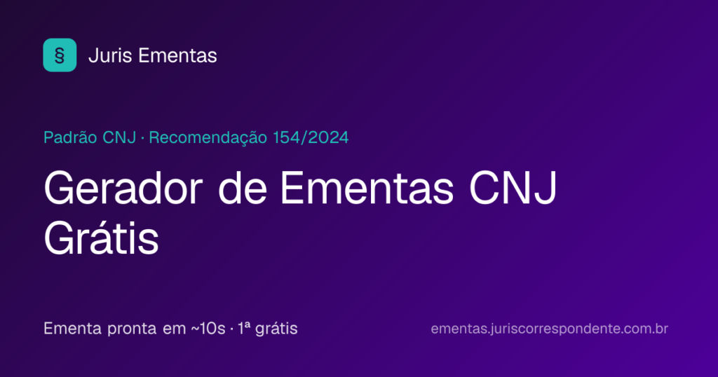 Imagem oficial do Juris Ementas, ferramenta de geração de ementas no padrão CNJ